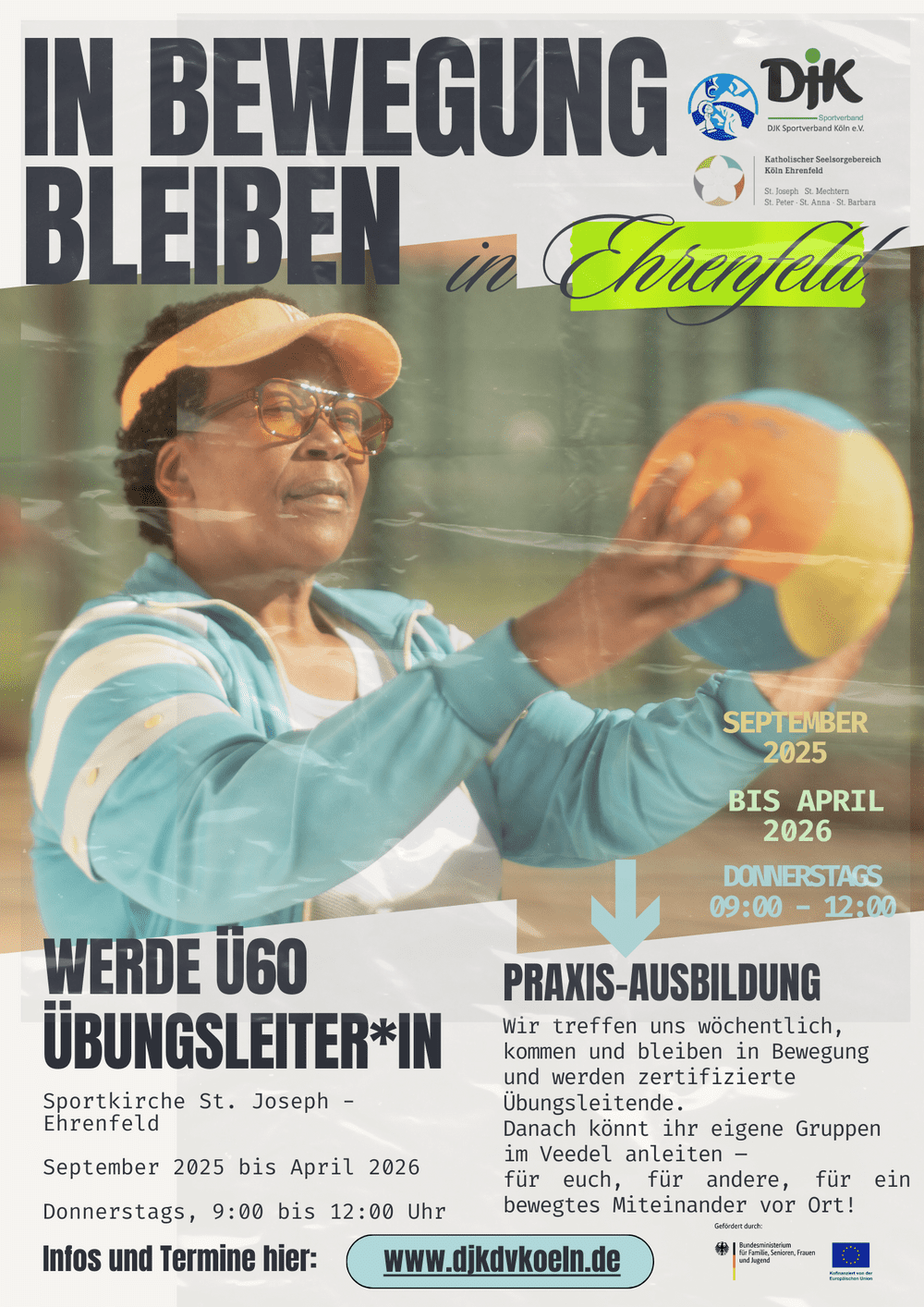 Flyer in bewegung bleiben